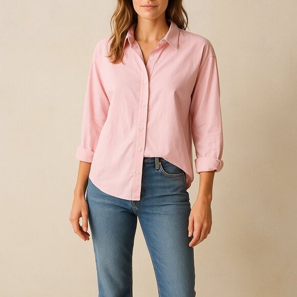 Mare Mare x Anthropologie Women's Long Sleeves Button Up Shirt Pink Size XL NWT - Picture 1 of 5